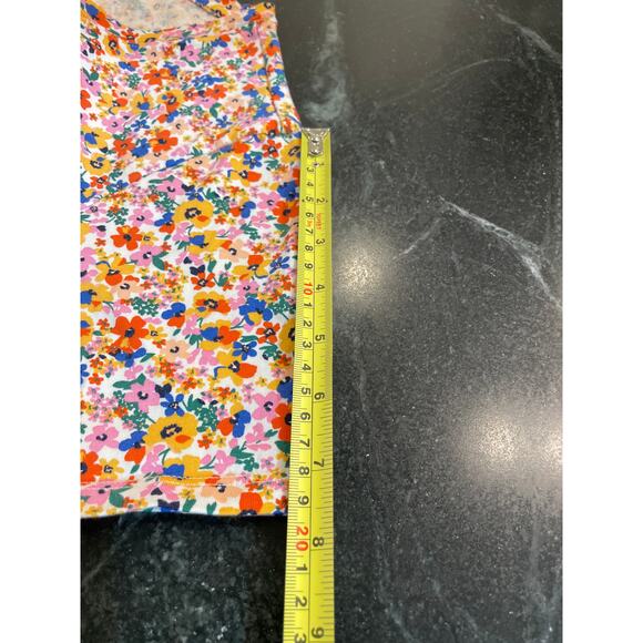 Land's End 100% Cotton floral v neck tee XL - Picture 9 of 10